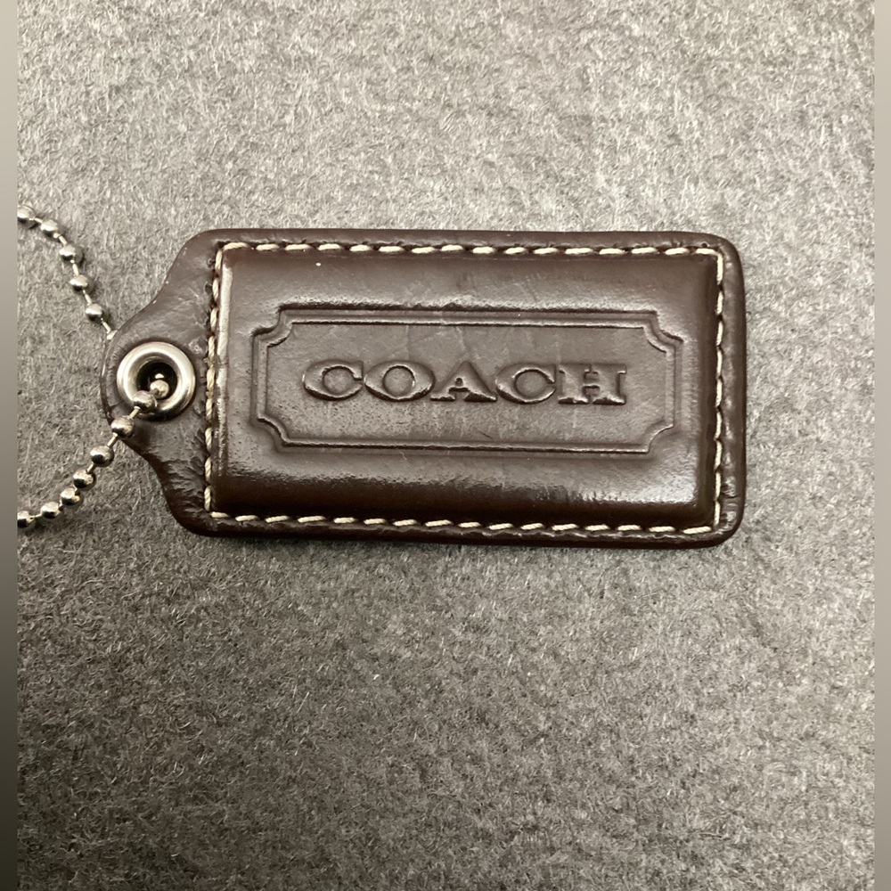 Coach Brown Leather Keychain 2.5” or Purse Charm 3013 - Picture 2 of 3